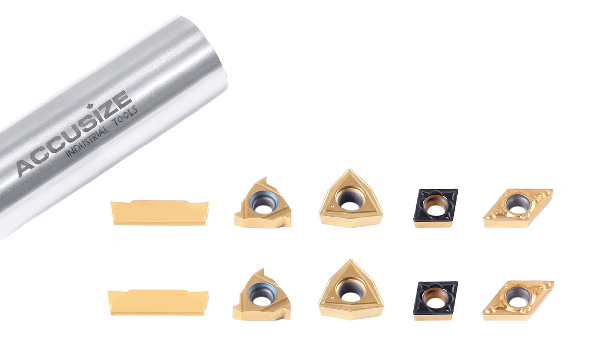 2 Pc of Each Kind of Carbide Inserts for 2387-2003, CVD Coated and Tin Coated, Total 10 Pieces, 2387-2003inserts