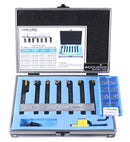 7 Pieces/Set 3/8'' Indexable Carbide Turning Tool Set with 10 Extra Carbide Inserts in Fitted Box, 2387-2003plus