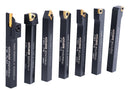 7 Pieces/Set 3/8'' Indexable Carbide Turning Tool Set with 10 Extra Carbide Inserts in Fitted Box, 2387-2003plus