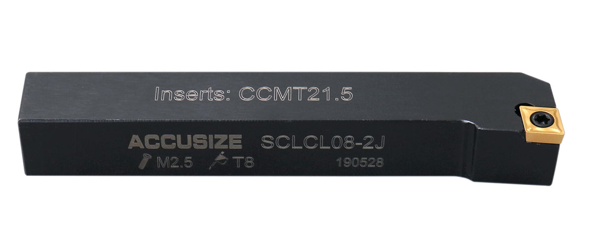 7-Ps Indexable Carbide Turning Tool Set, 1/2" Shank, C6 Grade TiN Coated Inserts, in Fitted Aluminum Case, 2387-2004