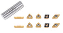 2 Pc of Each Kind of Carbide Inserts for Accusize 7ps Indexable Carbide Lathe Turning Tool Sets, CVD Coated and Tin Coated, Total 10 Pieces