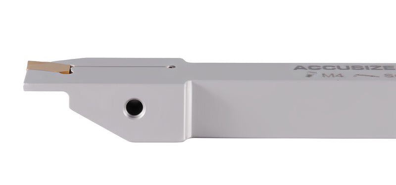 1/2'' Shank Heavy Duty Indexable Grooving/Cut-Off Holder, Nickel Plated, with a Gtn-2 Tin Coated Carbide Insert, 2415-5024