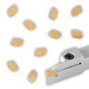 Porte-rainures et coupures indexables robustes avec embouts GTN extra 10 enrobés en carbure étN, 3/8", 1/2', 3/4", & 1", main droite