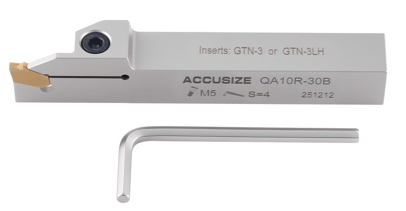 Right Hand Heavy-Duty Indexable Grooving & Cut-Off Holder, with Carbid