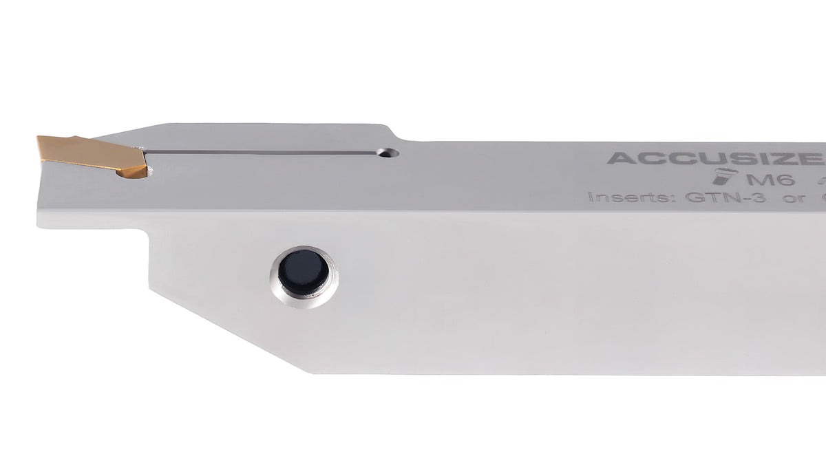 3/4'' by 3/4'' Heavy Duty Indexable Grooving Cut-Off Holder, Nickel Plated, Gtn-3 Tin Coating Carbide Insert, 2415-5030