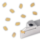 Porte-rainures et coupures indexables robustes avec embouts GTN extra 10 enrobés en carbure étN, 3/8", 1/2', 3/4", & 1", main droite