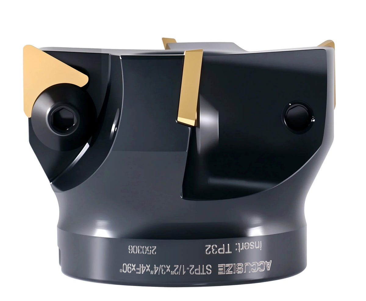 2-1/2 inch Indexable Face Milling Cutter 90 Degree, Positive Rake with 4 Pc Carbide Inserts Tpg322, 2508-0016