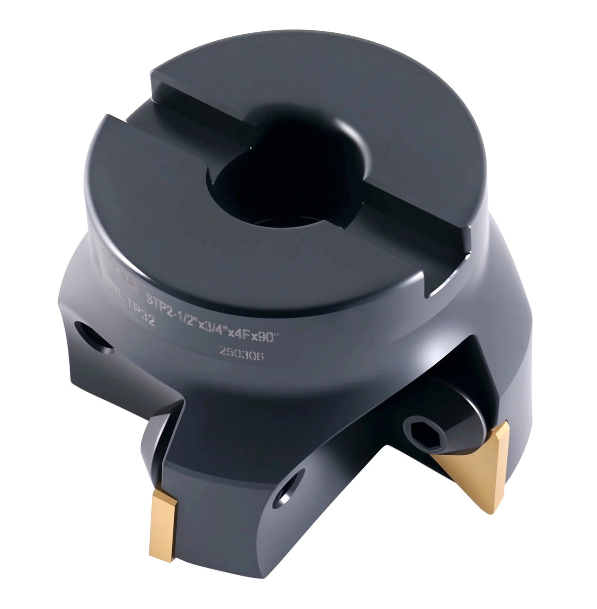 2-1/2 inch Indexable Face Milling Cutter 90 Degree, Positive Rake with 4 Pc Carbide Inserts Tpg322, 2508-0016