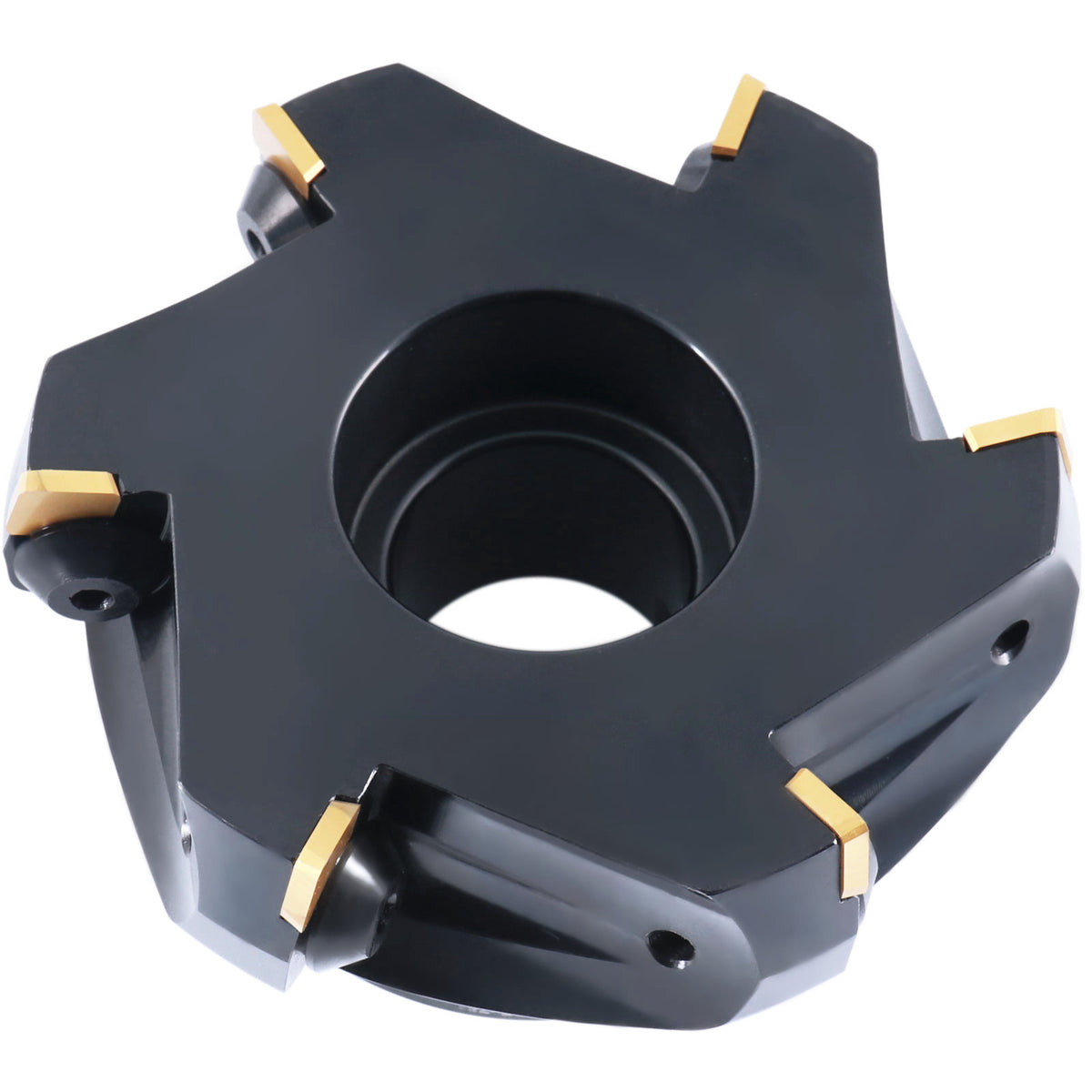 5'' Dia Indexable Face Milling Cutter 75 Degree, Positive Rake, 1-1/2'' Bore, with Inserts, 2509-0016