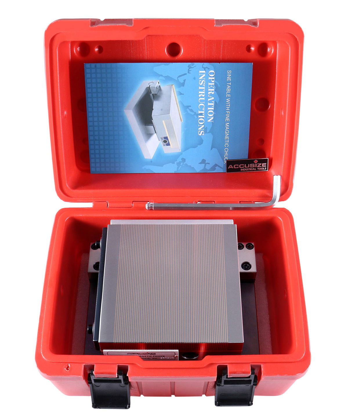 6'' by 6'' Magnetic Sine Plate, Centre Distance of Rolls 4'', within .0002", 2520-1000