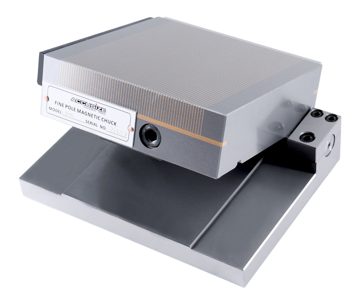 6'' by 6'' Magnetic Sine Plate, Centre Distance of Rolls 4'', within .0002", 2520-1000