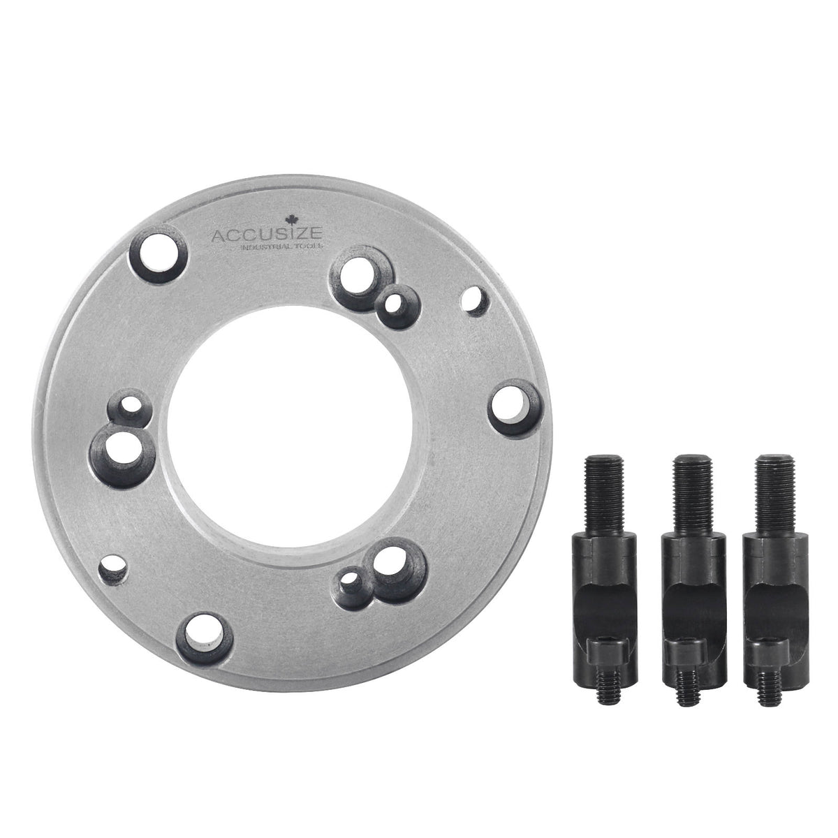 D1 Type Adaptor for Most 3 Jaw Lathe Chucks, Spindle Taper D1-4, Chuck Diameter: 5'', 2600-0510