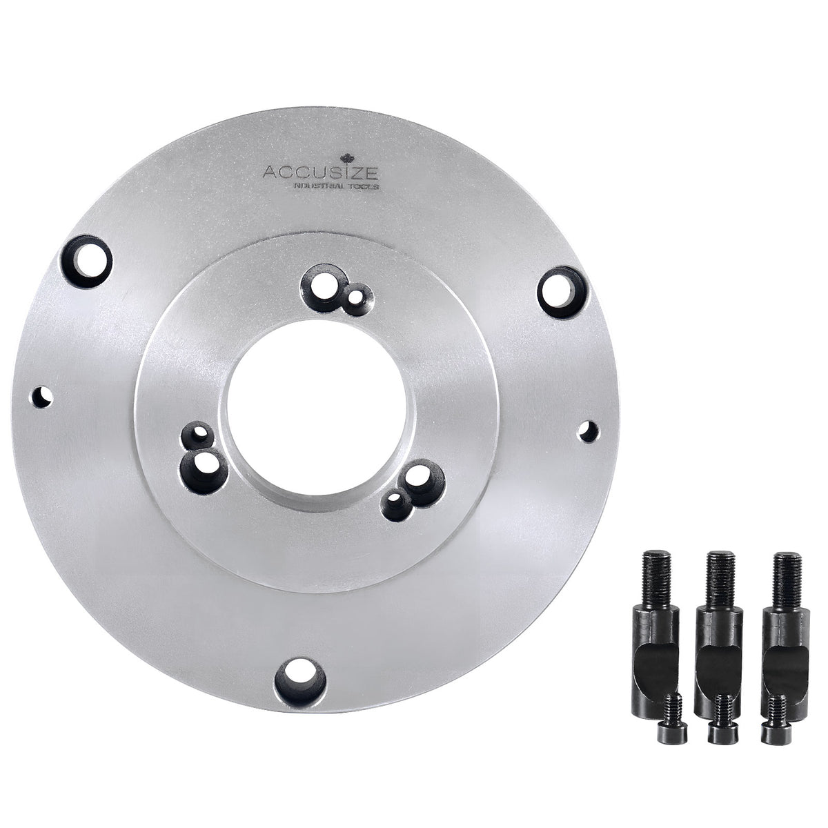 D1 Type Adaptor for Most 3 Jaw Lathe Chucks, Spindle Taper D1-4, Chuck Diameter: 8'', 2600-0512
