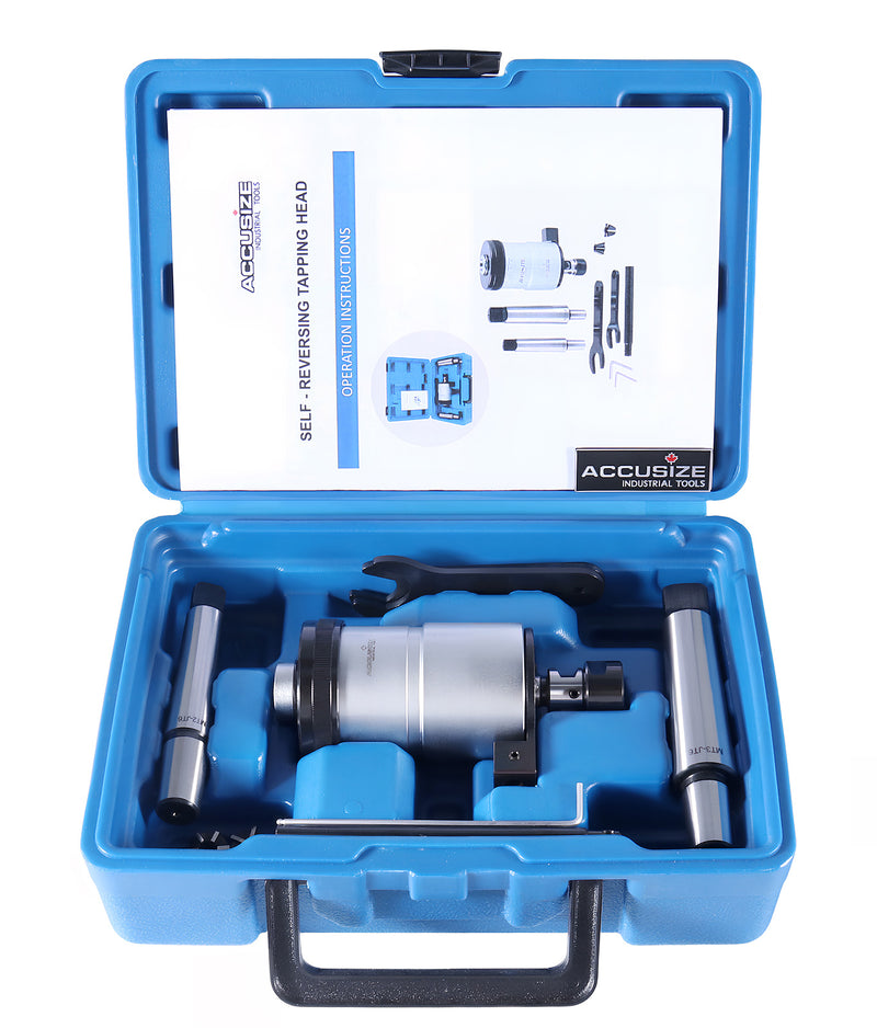 - 0-1/4'' Self-Reversing Tapping Head with JT6 Jacobs Taper, Precision Depth Control, for Drill Press, 2600-4002
