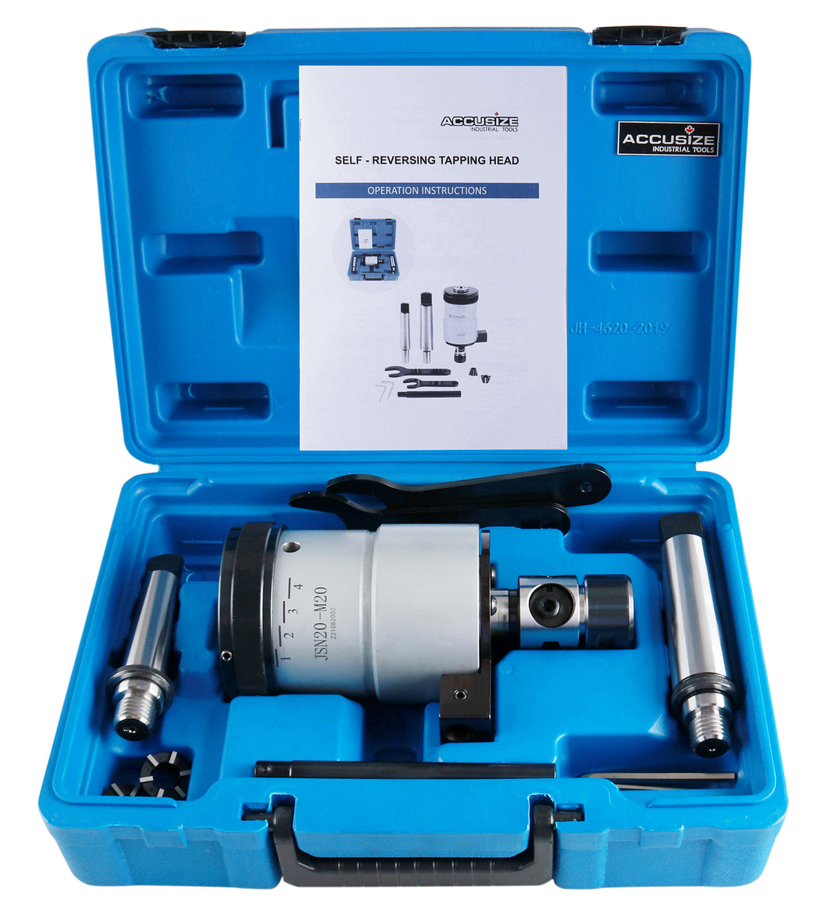 5/16'' - 3/4'' / M8-M20 Self-Reversing Tapping Head, 1/8'', 1/4'' Npt, M20 Tapper, 2600-4022