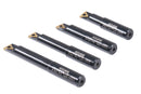 4 Pc 1/2'' Round Shank Indexable Boring Bar Set with Tcmt21.50 Carbide Inserts, 90 Degree, 2627-9104