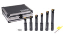 6 Pc 5/8'' Round Shank Indexable Boring Bar Set with Tcmt Carbide Inserts, 90 Degree, 2627-9106