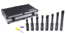8 Pc 3/4'' Round Shank Indexable Boring Bar Set with Tcmt Carbide Inserts, 90 Degree, 2627-9108