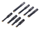 8 Pc 3/4'' Round Shank Indexable Boring Bar Set with Tcmt Carbide Inserts, 90 Degree, 2627-9108