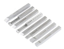 8 pcs H.S.S. Tool Bit Set, Pre-Ground for Turning & Facing Work, 1/4", 5/16", 3/8" & 1/2"