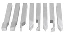 8 pcs H.S.S. Tool Bit Set, Pre-Ground for Turning & Facing Work, 1/4", 5/16", 3/8" & 1/2"