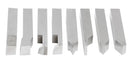 8 pcs H.S.S. Tool Bit Set, Pre-Ground for Turning & Facing Work, 1/4", 5/16", 3/8" & 1/2"