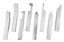 8 pcs H.S.S. Tool Bit Set, Pre-Ground for Turning & Facing Work, 1/4", 5/16", 3/8" & 1/2"