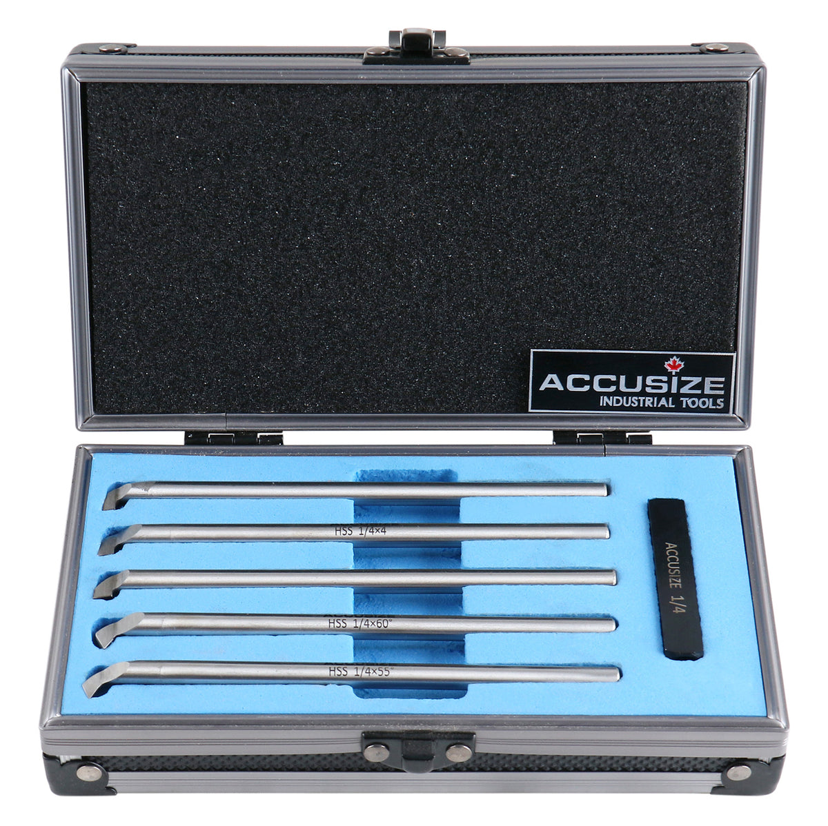 6pc H.S.S. Internal Threading & Boring Tool Set, 1/4", 5/16", 3/8" & 1/2"