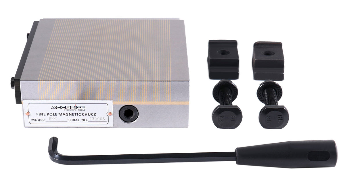6'' by 6'' Within 0.0002'' Fine Pole Magnetic Chuck, 2720-1000
