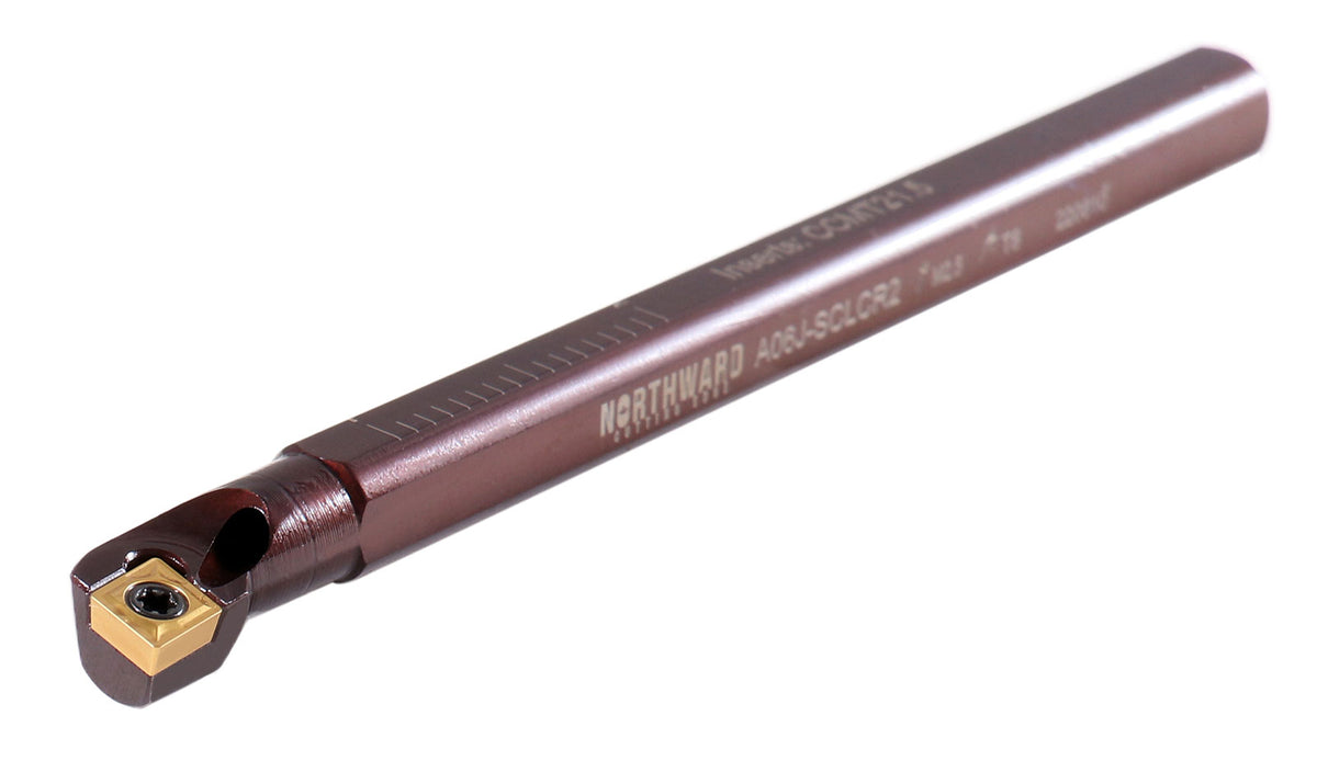 3/8'' by 4.33'' Right-Hand Sclcr Coolant Through Indexable Boring Bar with Ccmt Insert 21.51, 2800-0035