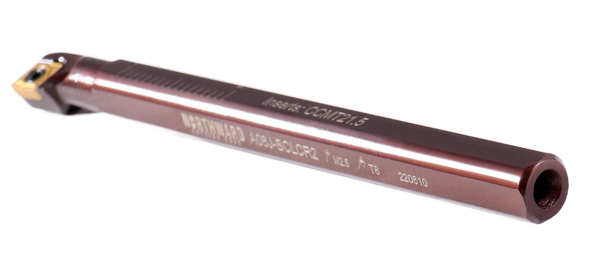 3/8'' by 4.33'' Right-Hand Sclcr Coolant Through Indexable Boring Bar with Ccmt Insert 21.51, 2800-0035