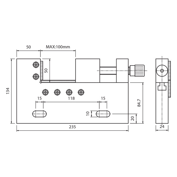 Vertex EDM Tool Maker Vise VSTV-100W, 2008-050