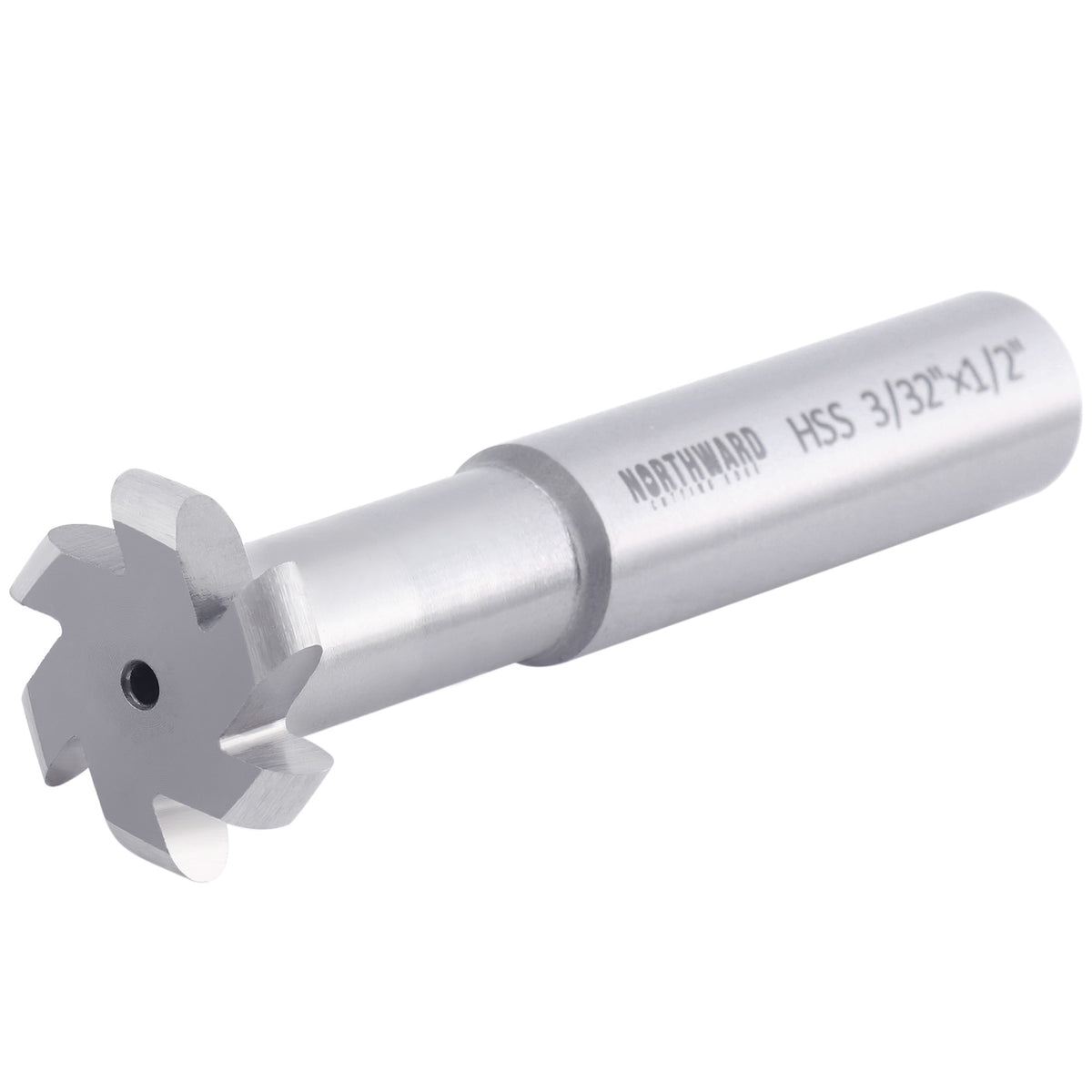Northward HSS Convex Radius Cutter, R3/32, D7/8", 1/2" Shk, 6-Flute