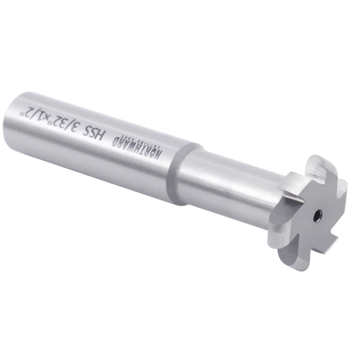 Northward HSS Convex Radius Cutter, R3/32, D7/8", 1/2" Shk, 6-Flute
