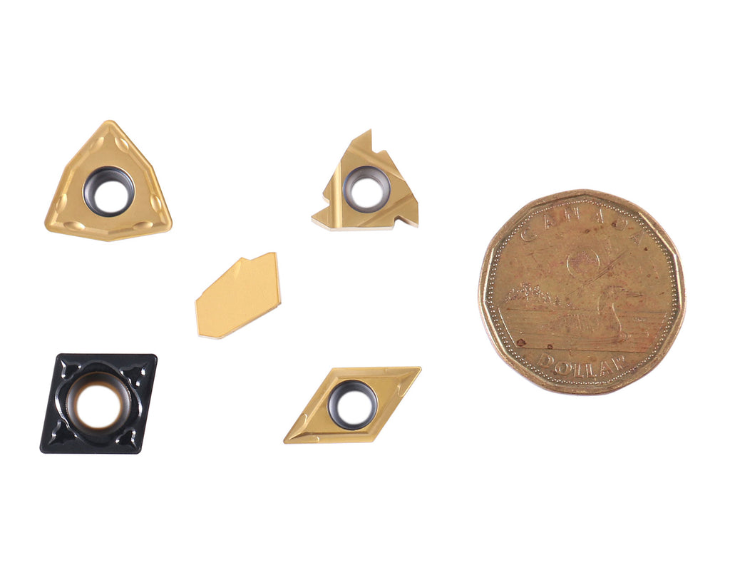 2 Pc of Each Style of Carbide Inserts for 9-Pc Indexable Carbide Turni