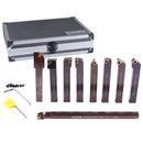 1/2" 9 Pieces/Set, Indexable Carbide Turning Tools and Boring Bar, 2988-0012