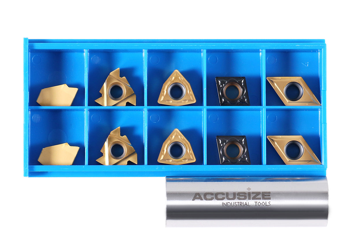 2 Pc of Each Kind of Carbide Inserts for 2988-0058, Tin Coated, Total 10 Pieces, 2988-0058Inserts