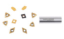 2 Pc of Each Kind of Carbide Inserts for 2988-0058, Tin Coated, Total 10 Pieces, 2988-0058Inserts
