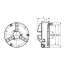 VSC-12A 3 Jaw Self-Centering Chuck