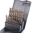 Accusize M35 Cobalt Metric Drill Set 1-10 mm by 0.5 mm, 19 Pc