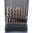 Accusize M35 Cobalt Metric Drill Set 1-10 mm by 0.5 mm, 19 Pc