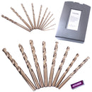 Accusize M35 Cobalt Metric Drill Set 1-10 mm by 0.5 mm, 19 Pc