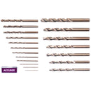 Accusize M35 Cobalt Metric Drill Set 1-10 mm by 0.5 mm, 19 Pc