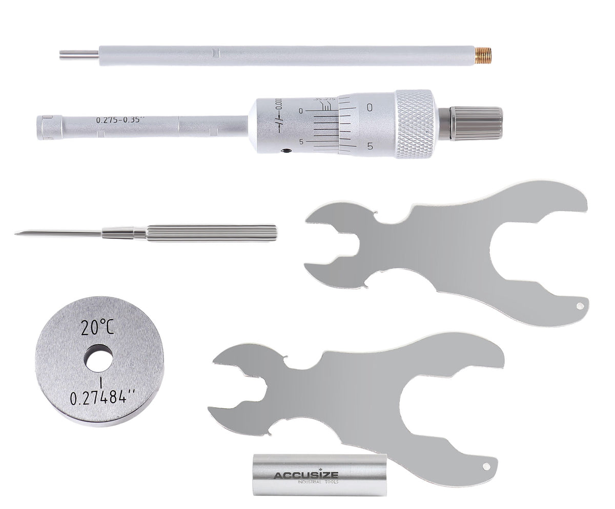 Three -Point Internal Micrometers, Ratchet Stop