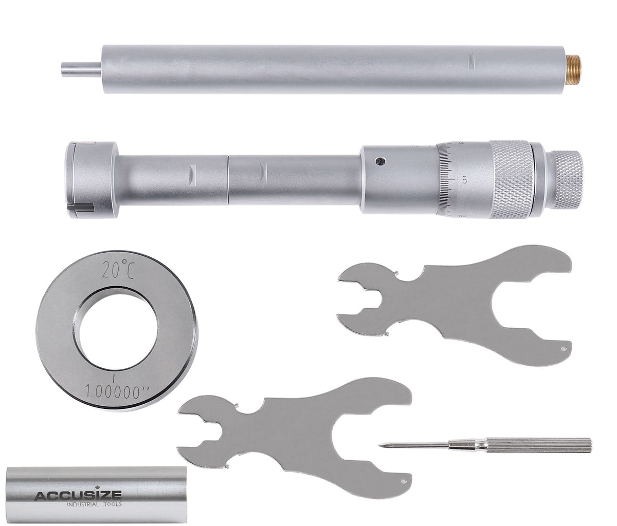 Three -Point Internal Micrometers, Ratchet Stop