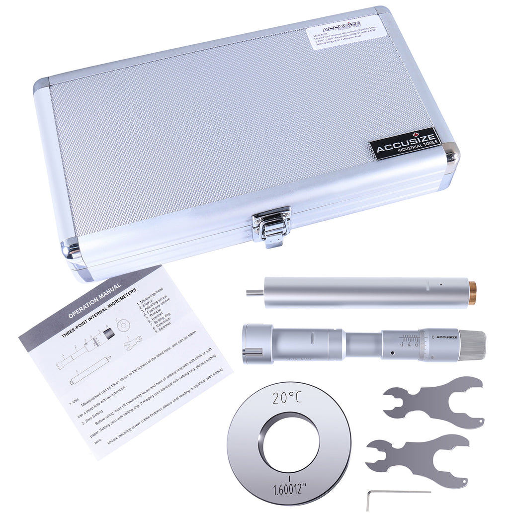 Micrometer Rachet Three -Point Internal Micrometers, Ratchet Stop