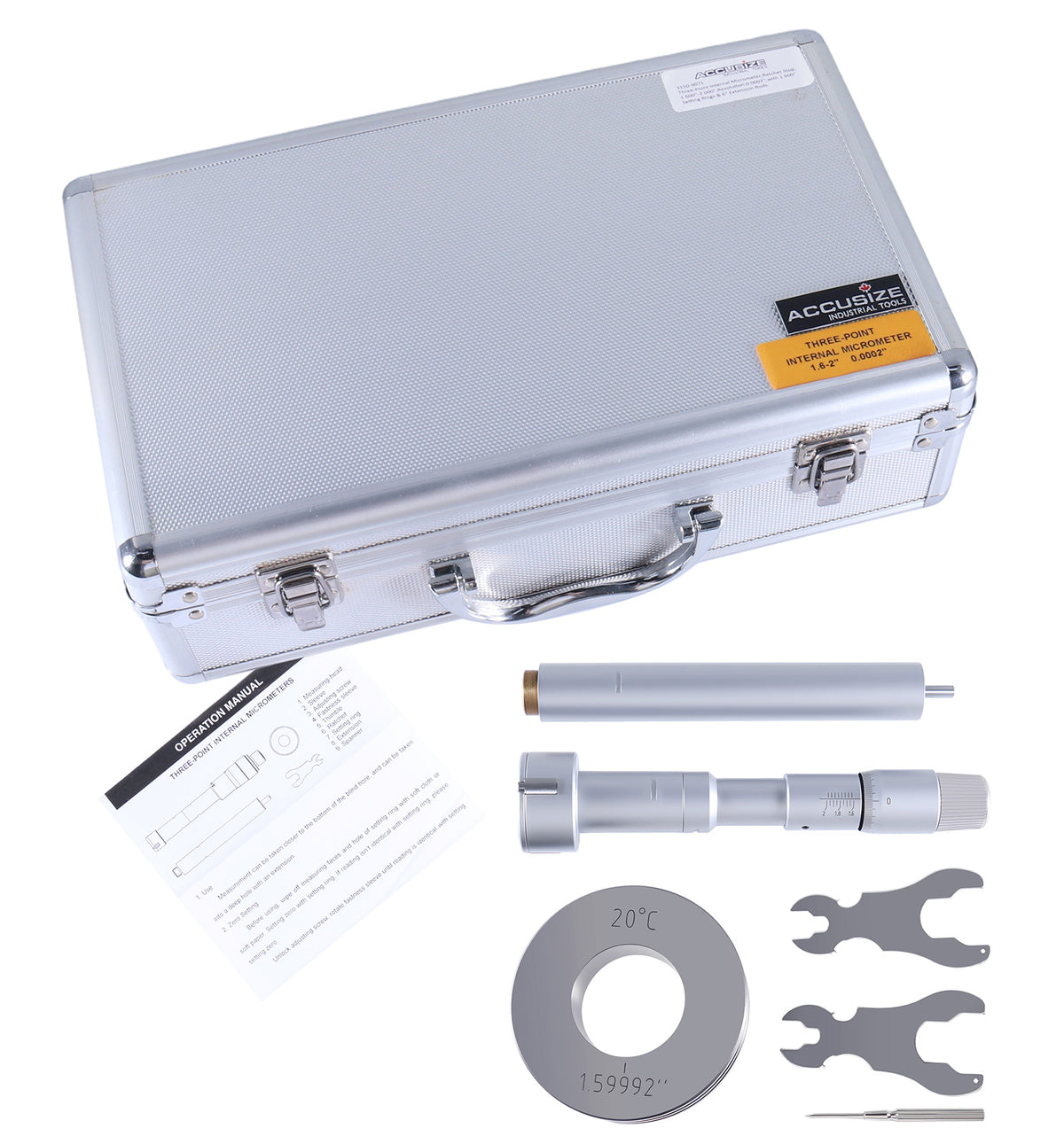 Three -Point Internal Micrometers, Ratchet Stop