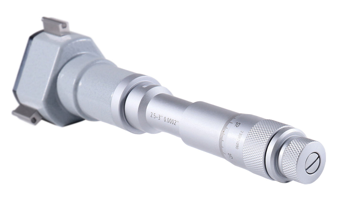 2.5'' to 3.0'' Three-Point Internal Micrometer, Ratchet Stop, 3151-1071
