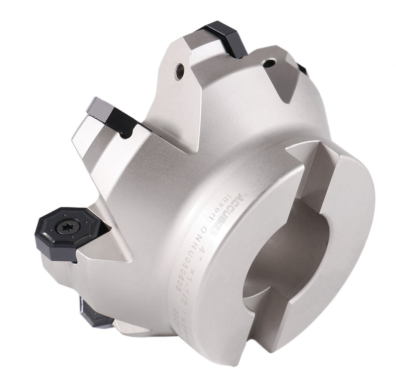 45 Degree Indexable Face Mill with ONHU08T508 Inserts, OCTAGONAL Double-Side Inserts with 16 Cutting Edges