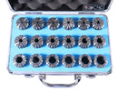 3 mm to 20 mm by 1 mm Er-32 Collet Set, 18 Pcs/Set in Fitted Strong Aluminium Box, 3350-0585